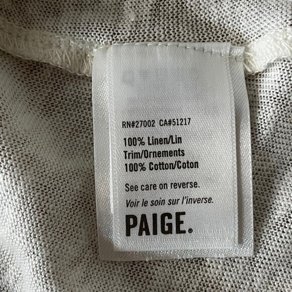 Paige Giulia Eyelet Flutter Sleeve Linen top white - XL - Picture 10 of 12